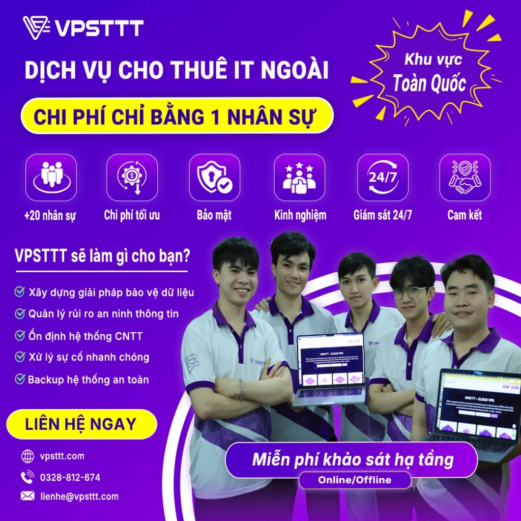 Dịch vụ cho thuê IT ngoài VPSTTT